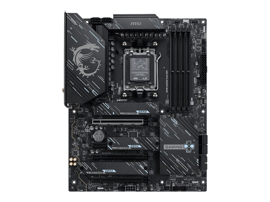 MSI X870E GAMING PLUS WIFI AM5 ATX MB Vorderansicht