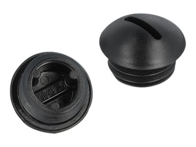 DELOCK Verschlussstopfen M12 x 1,5 schwarz Vorderansicht