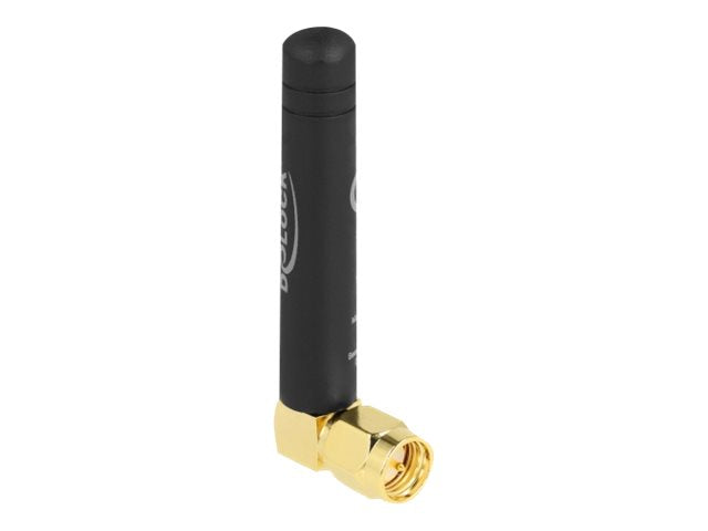 DELOCK LPWAN 868MHz Antenne SMA Stecker 90 1,6dBi omnidirektional starr schwarz - Vorderansicht