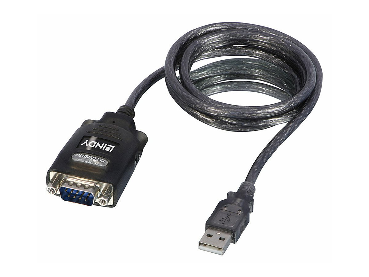 LINDY USB Seriell RS232 Konverter Vorderansicht