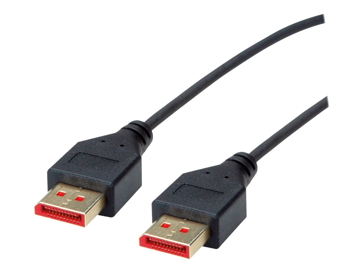 ROLINE DisplayPort Kabel v1.4 DP ST - ST SLIM schwarz 1,5m Vorderansicht