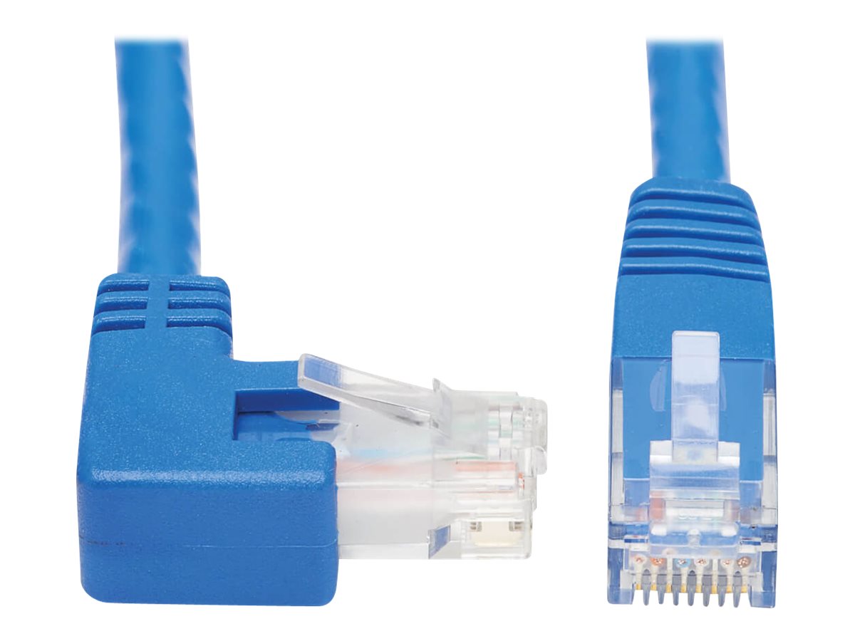 EATON TRIPPLITE Right-Angle Cat6 Gigabit Molded UTP Ethernet Cable RJ45 Right-Angle M to RJ45m Blue 15 ft. 4