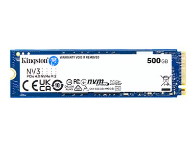 KINGSTON 500GB NV3 M.2 2280 PCIe NVMe SSD - Vorderansicht