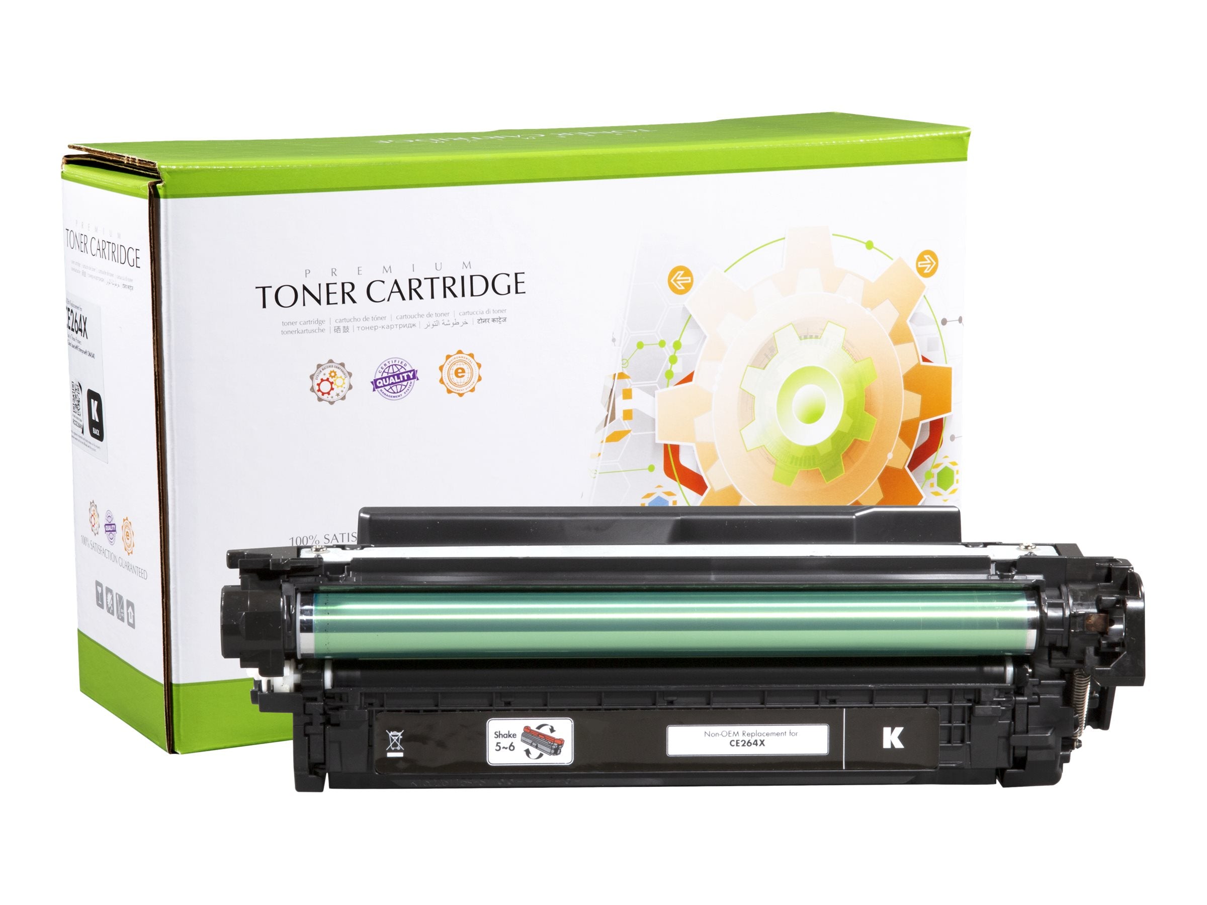 STATIC Tonerpatrone HP CE264X schwarz hochkapazität - Vorderansicht