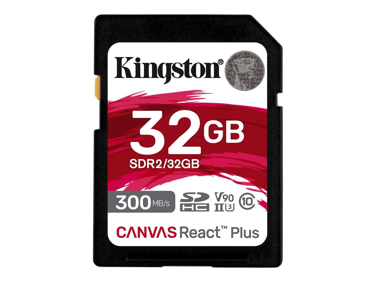KINGSTON 32GB Canvas React Plus SDHC UHS-II Vorderansicht