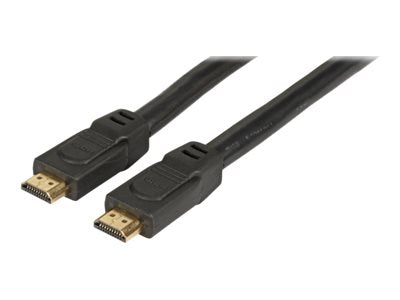 EFB HDMI HighSpeed Anschlusskabel mit Ethernet Stecker Typ A auf Stecker Typ A Schwarz 2m - Vorderansicht