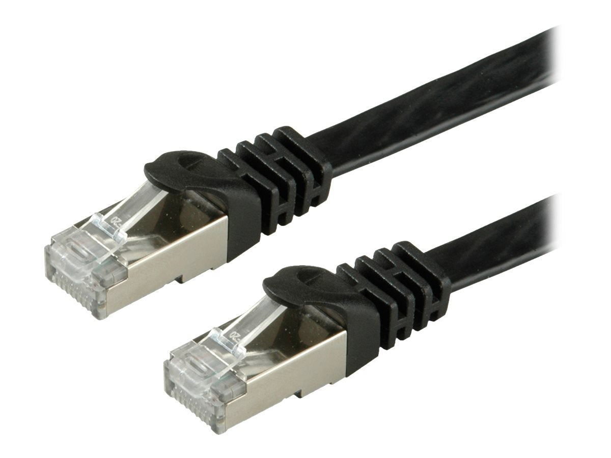 VALUE Patchkabel Kat.6 Class E FTP extra-flach schwarz 0,5m - Verpackung
