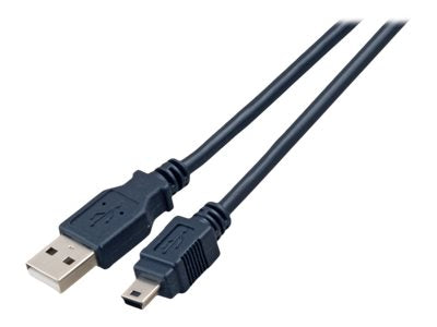 EFB USB2.0 Anschlusskabel A-Mini B 5polig 5m schwarz Classic - Vorderansicht