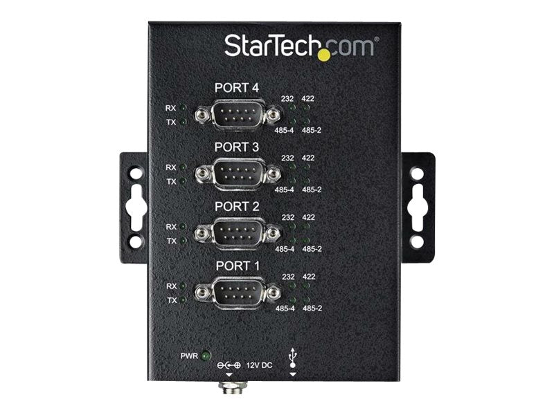 STARTECH.COM 4 Port industrieller USB auf RS232/422/485 Serieller Adapter - Vorderansicht