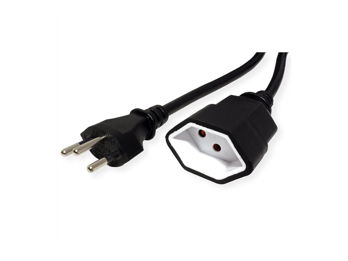 VALUE Power Cable black extension 10m Vorderansicht