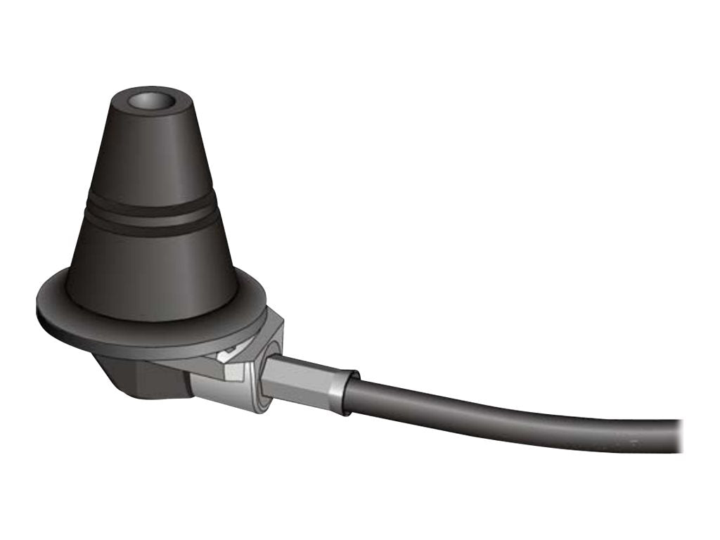 VIMCOM Fuss rund 5m Festkabel RG 58 Innengewinde M5 - Vorderansicht
