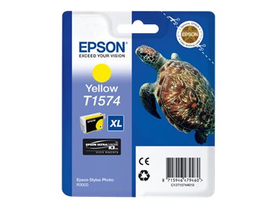 EPSON T1574 Tintenpatrone Gelb in Anwendung