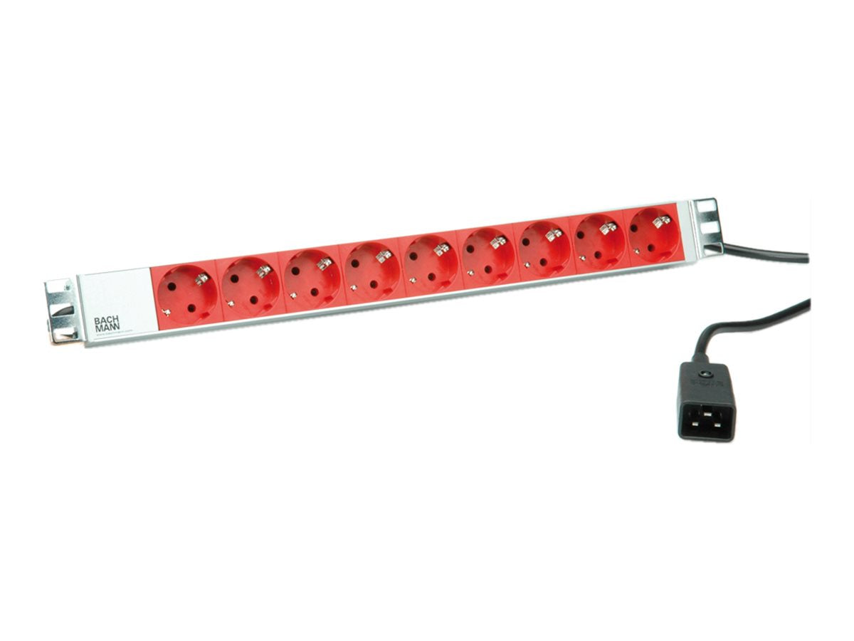 BACHMANN 48,26cm 19Zoll Steckdosenleiste Vorderansicht