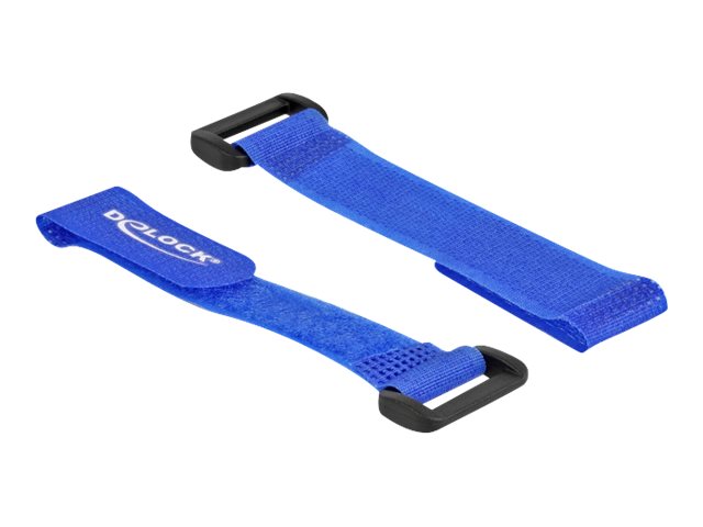 DELOCK Klett-Kabelbinder blau Verpackung