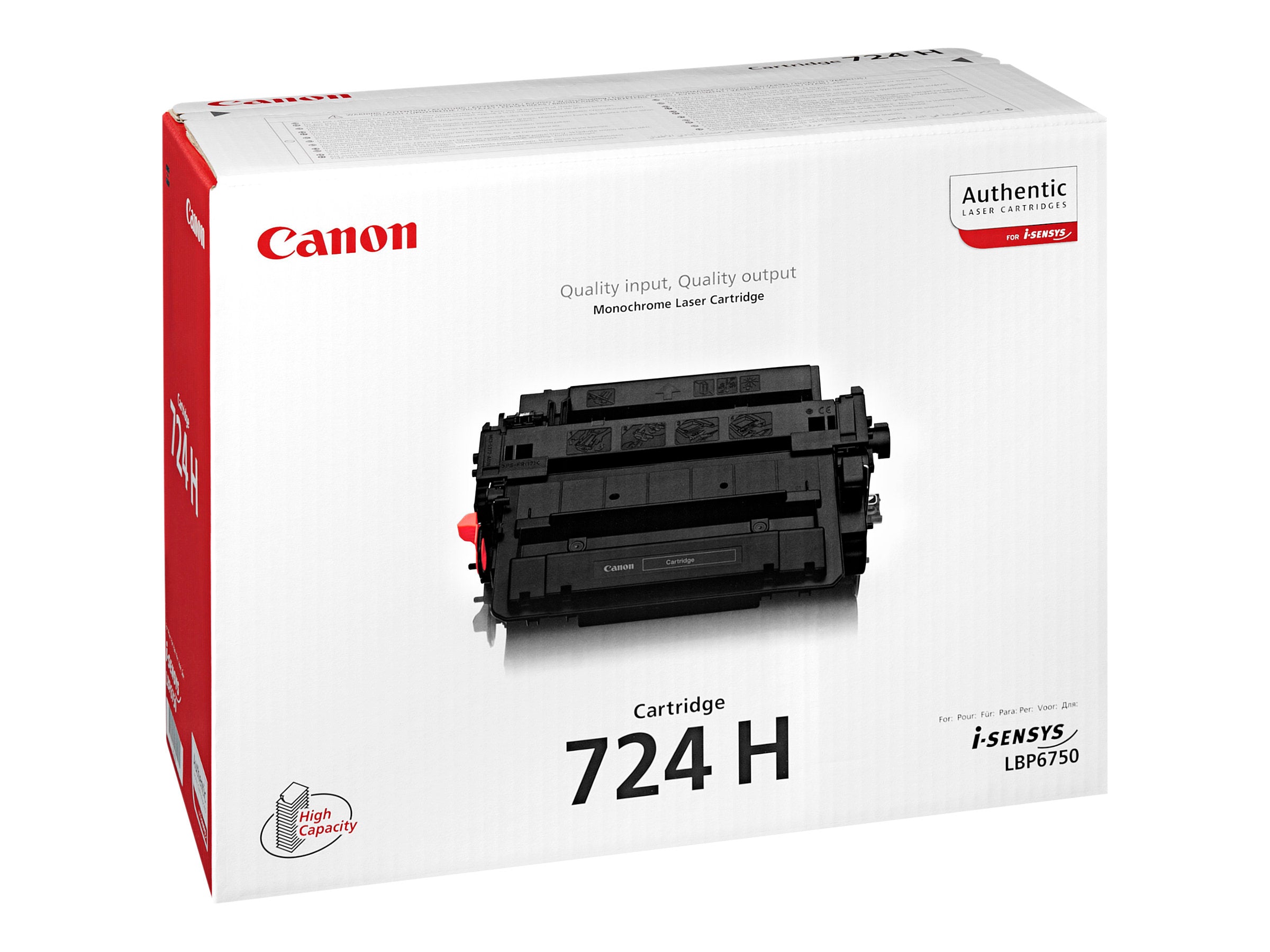 CANON CRG-724H Toner schwarz hohe Kapazität Vorderansicht