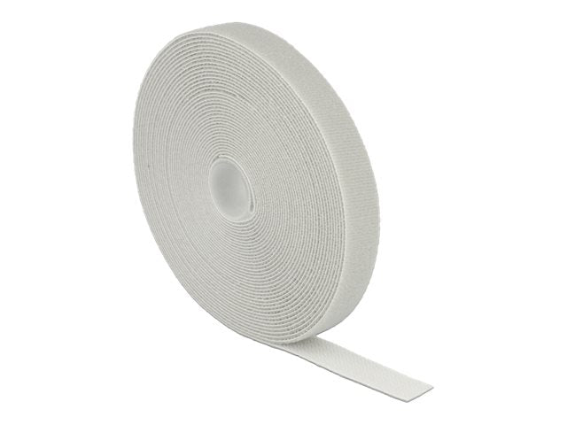 DELOCK Klett-Kabelbinder Rolle grau Vorderansicht