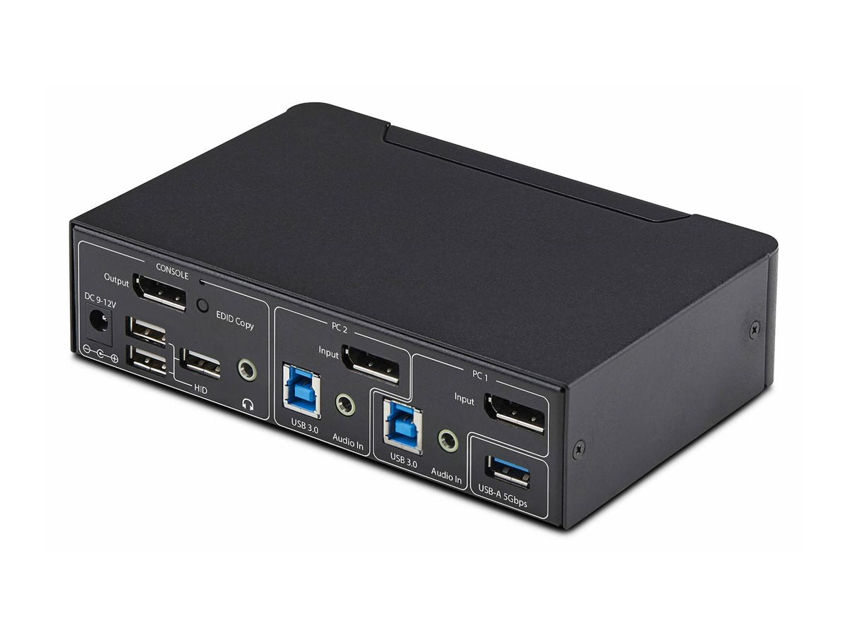 STARTECH.COM 2-Port DisplayPort KVM Switch 4K 60Hz DP 1.2 HDCP 1.4 EDID Management 2-Port USB 3.0 Hub DP KVM Umschalter