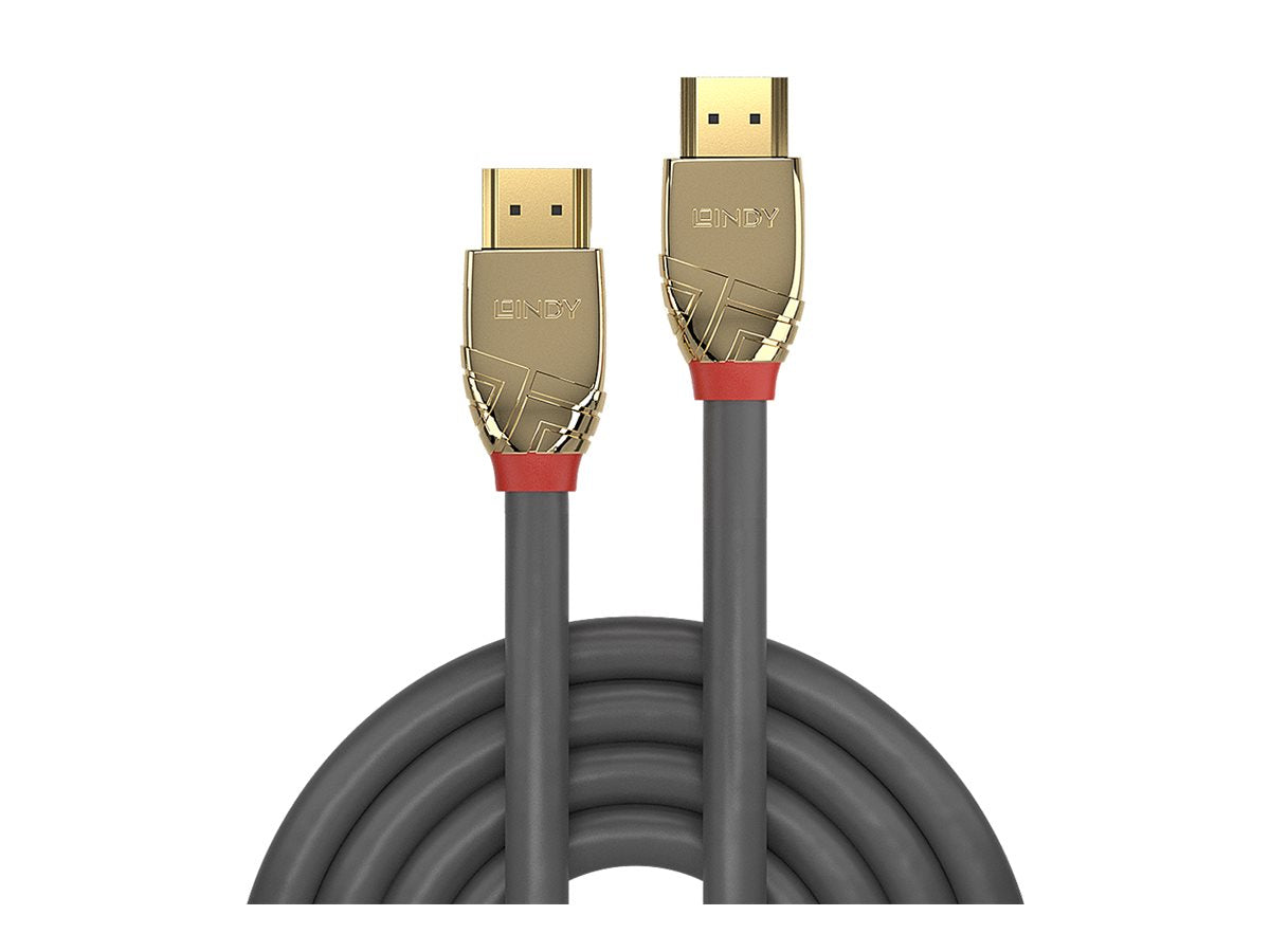 LINDY 5m High Speed HDMI Kabel Gold Stecker/Stecker Vorderansicht