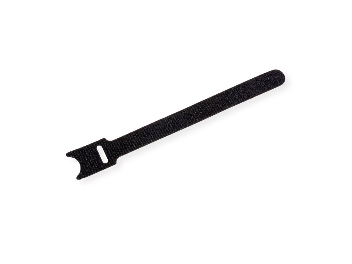 VALUE Klettbänder mit Lasche schwarz 15cm Verpackung