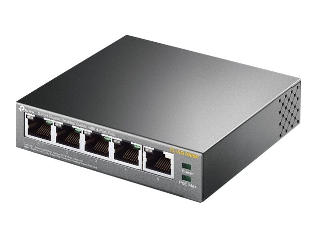 TP-LINK TL-SG1005 5-Port Desktop-Switch Rückansicht