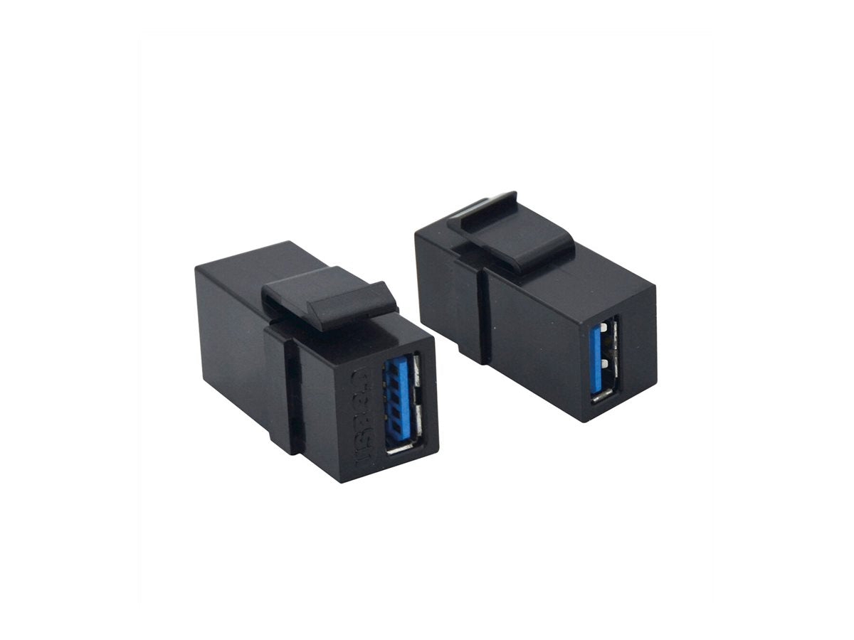 VALUE USB 3.2 Gen 1 Keystone Modul schwarz - Vorderansicht