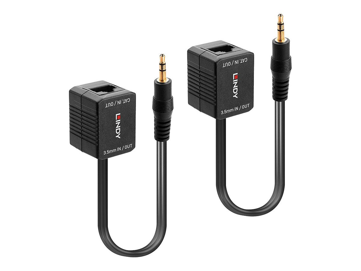 LINDY Stereo Audio Extender Cat.5/6 100m 3.5mm Analog Stereo Extender - passive