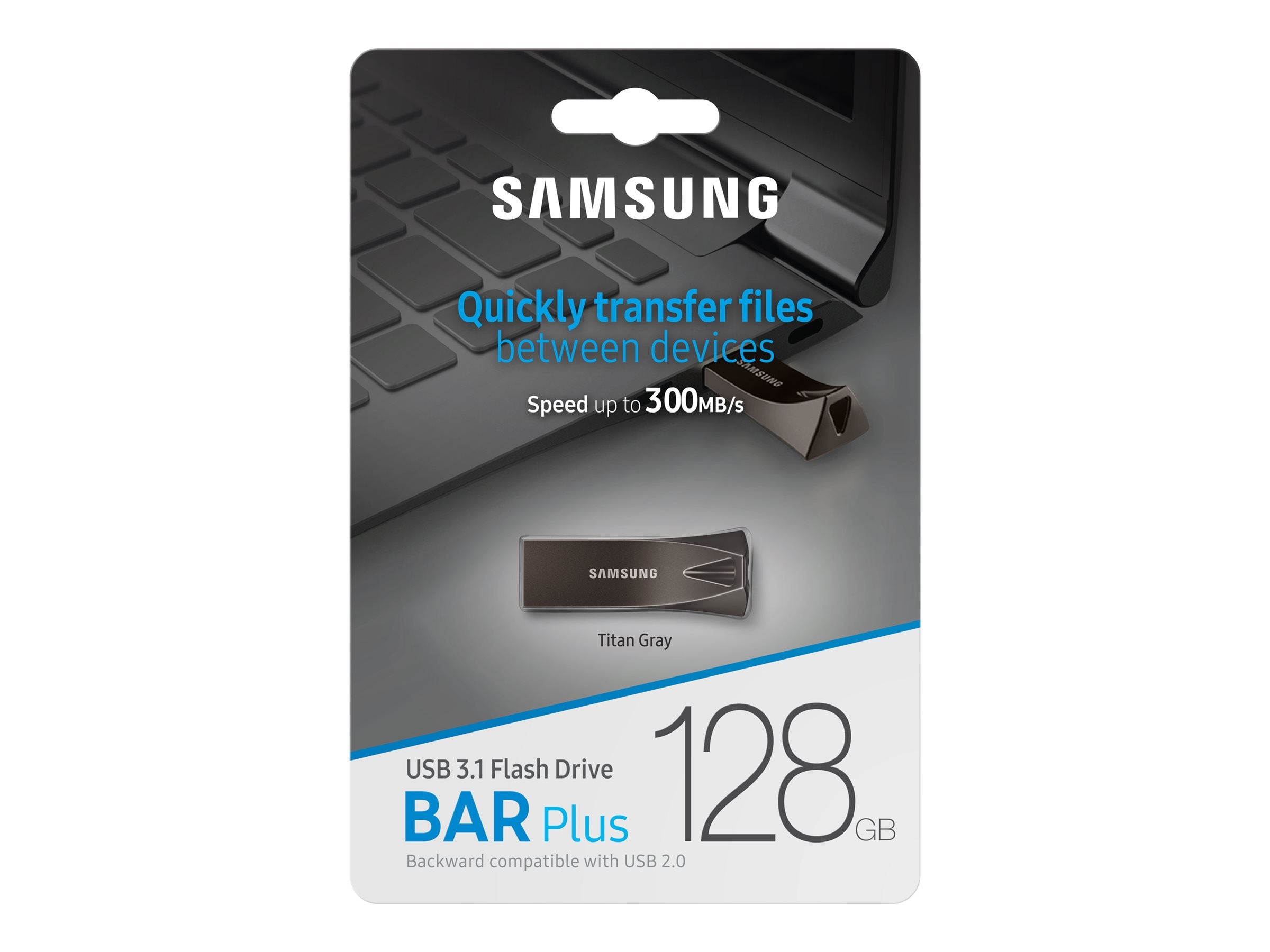 SAMSUNG BAR Plus USB-Stick Typ-A 128GB mit Schlüsselring