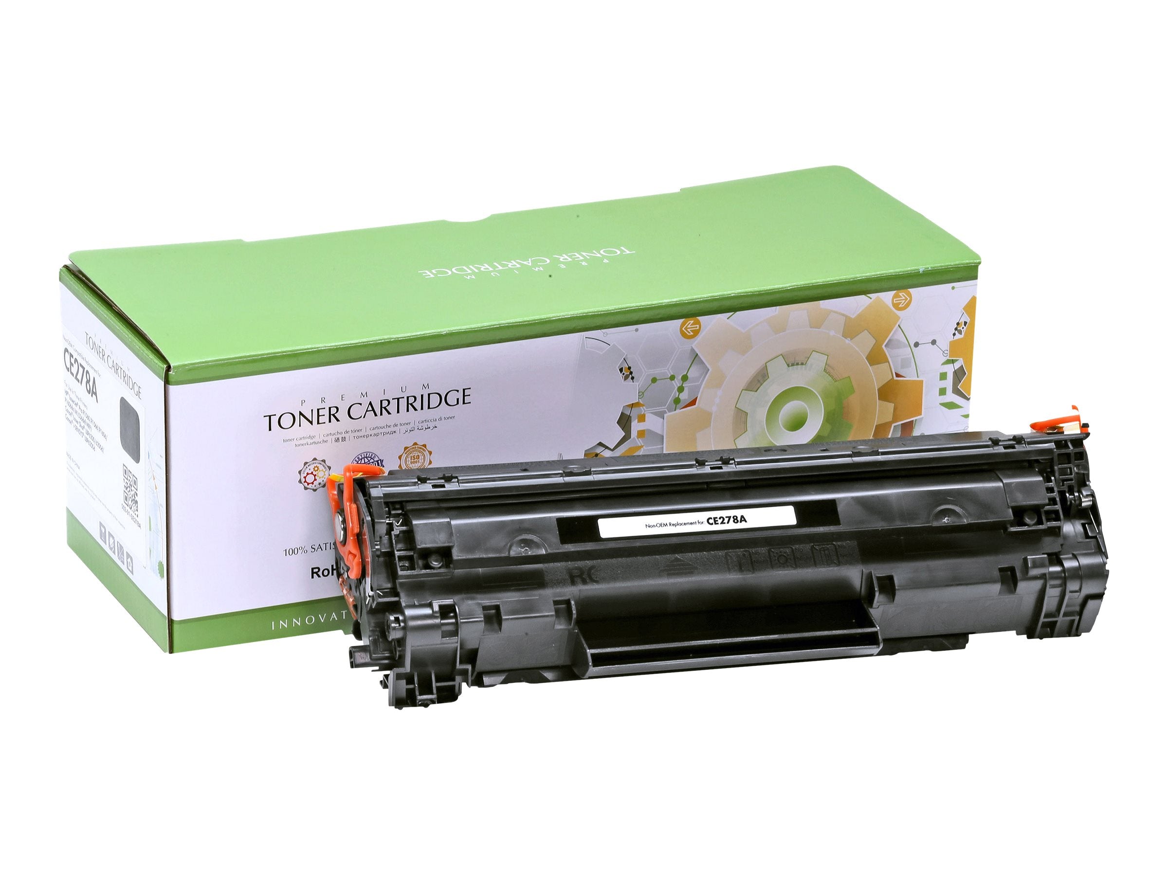 STATIC Tonerpatrone CE278A/CRG-726/CRG-728 schwarz Vorderansicht
