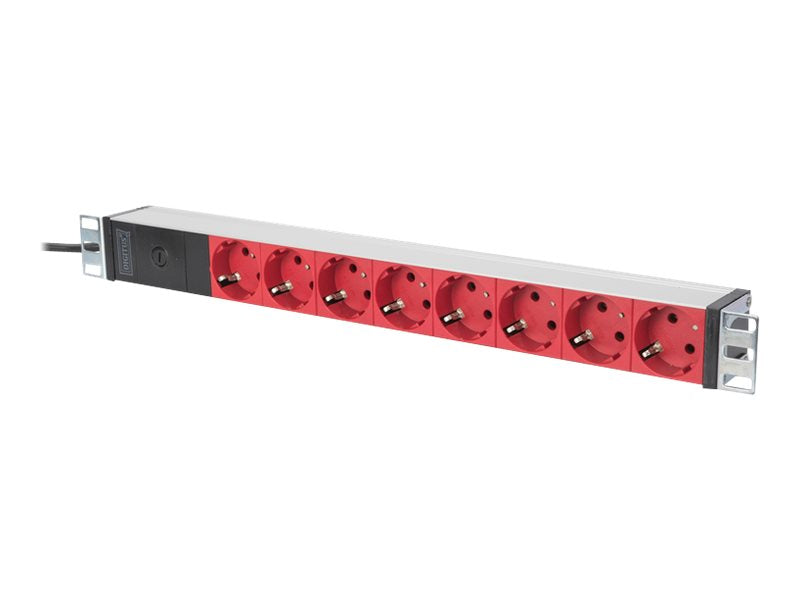 DIGITUS 1U Aluminium PDU Vorderansicht