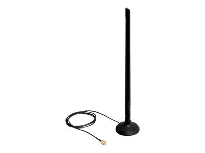 DELOCK WLAN Antenne RP-SMA Kippgelenk 2,4 Ghz 6.5dBi - Vorderansicht