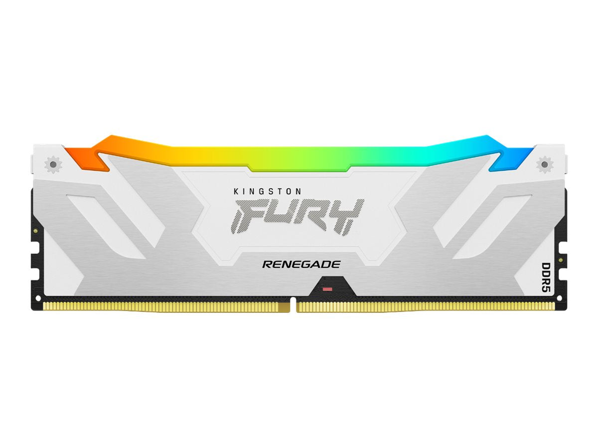 Vorderansicht des KINGSTON 48GB 8000MT/s DDR5 CL38 DIMM Kit of 2 FURY Renegade RGB White