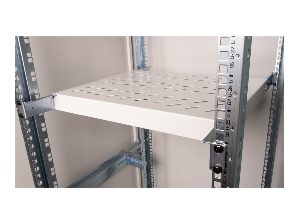 ROLINE Fachboden 48,26cm 19Zoll 1 HE 350 T 50 kg grau - Vorderansicht