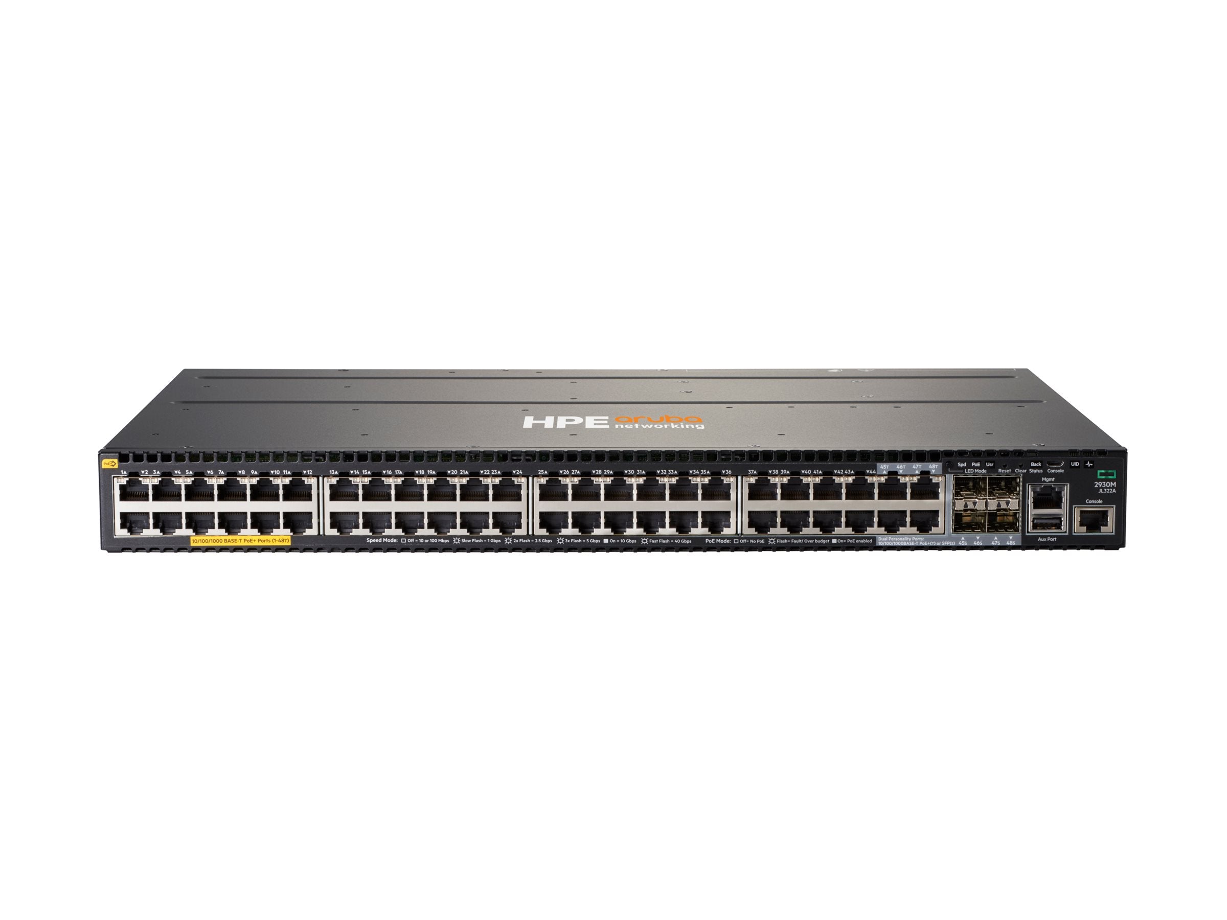 ARUBA HPE Aruba 2930M 48G PoE+ 1-slot Switch Detailansicht