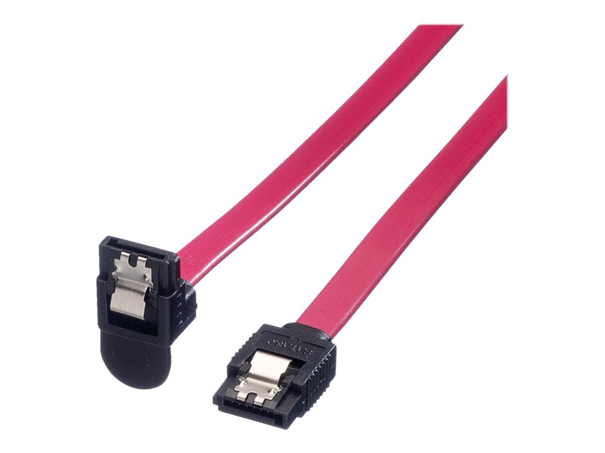 ROLINE Int. SATA 6.0 Gbit/s HDD-Kabel mit Schnappverschluss gewinkelt 0,5m - Vorderansicht