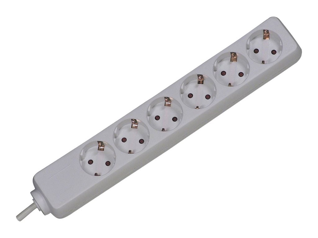 BACHMANN SELLY Steckdosenleiste 6x Schutzkontakt weiss 1,5m - Vorderansicht