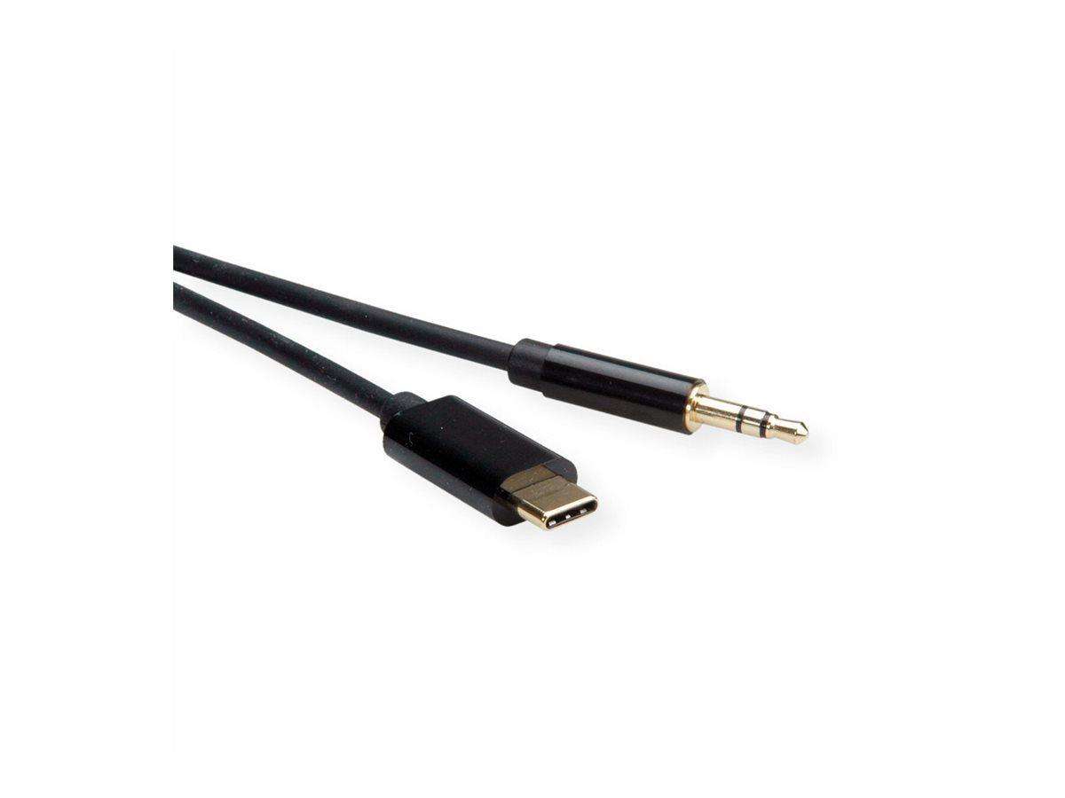 ROLINE Adapter Kabel USB Typ C - 3,5mm Audio ST/ST schwarz 3m - Anschlussansicht