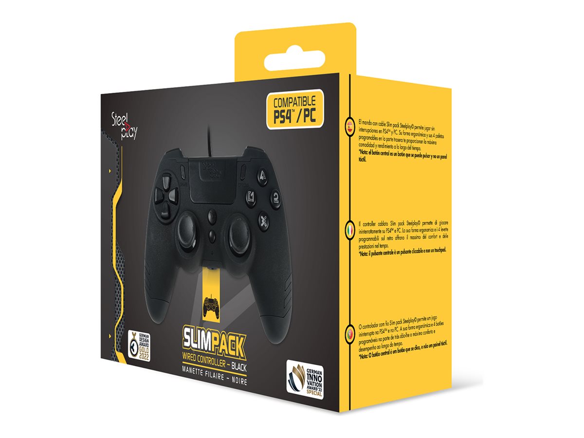 LEXIP X STEELPLAY Slim Pack Wired Controller Ebony Black - Vorderansicht