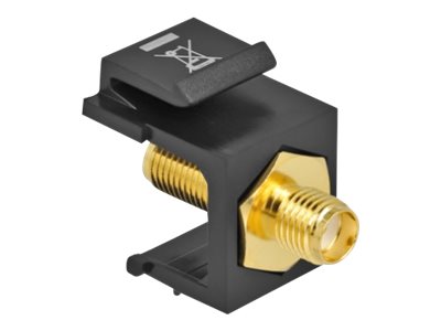 DELOCK Keystone Modul SMA Buchse > SMA Buchse schwarz - Vorderansicht