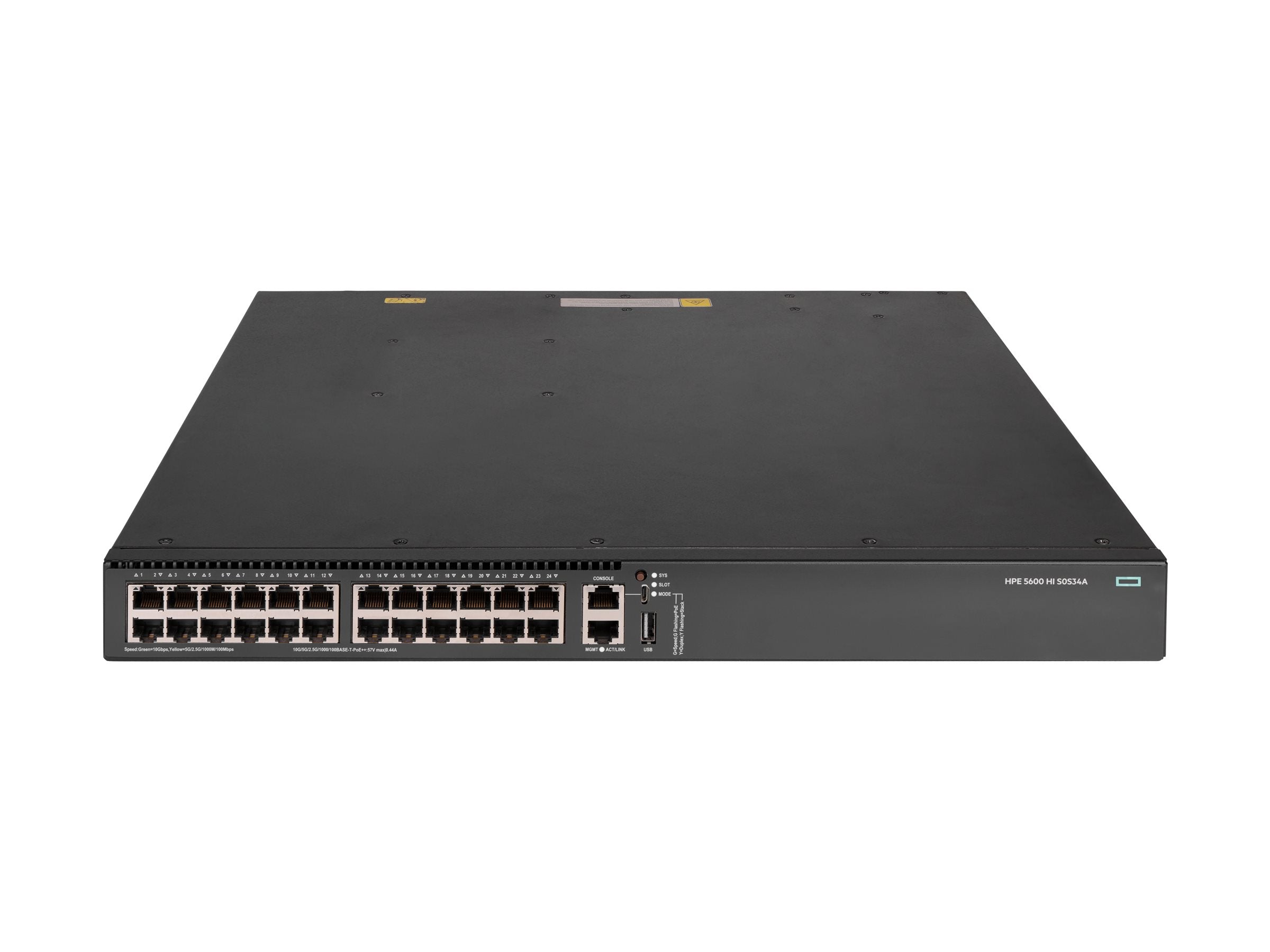HPE FlexNetwork 5600HI 24P Multigigabit 100M/1G/2.5G/5G/10GBase-T PoE8 1 Slot Switch