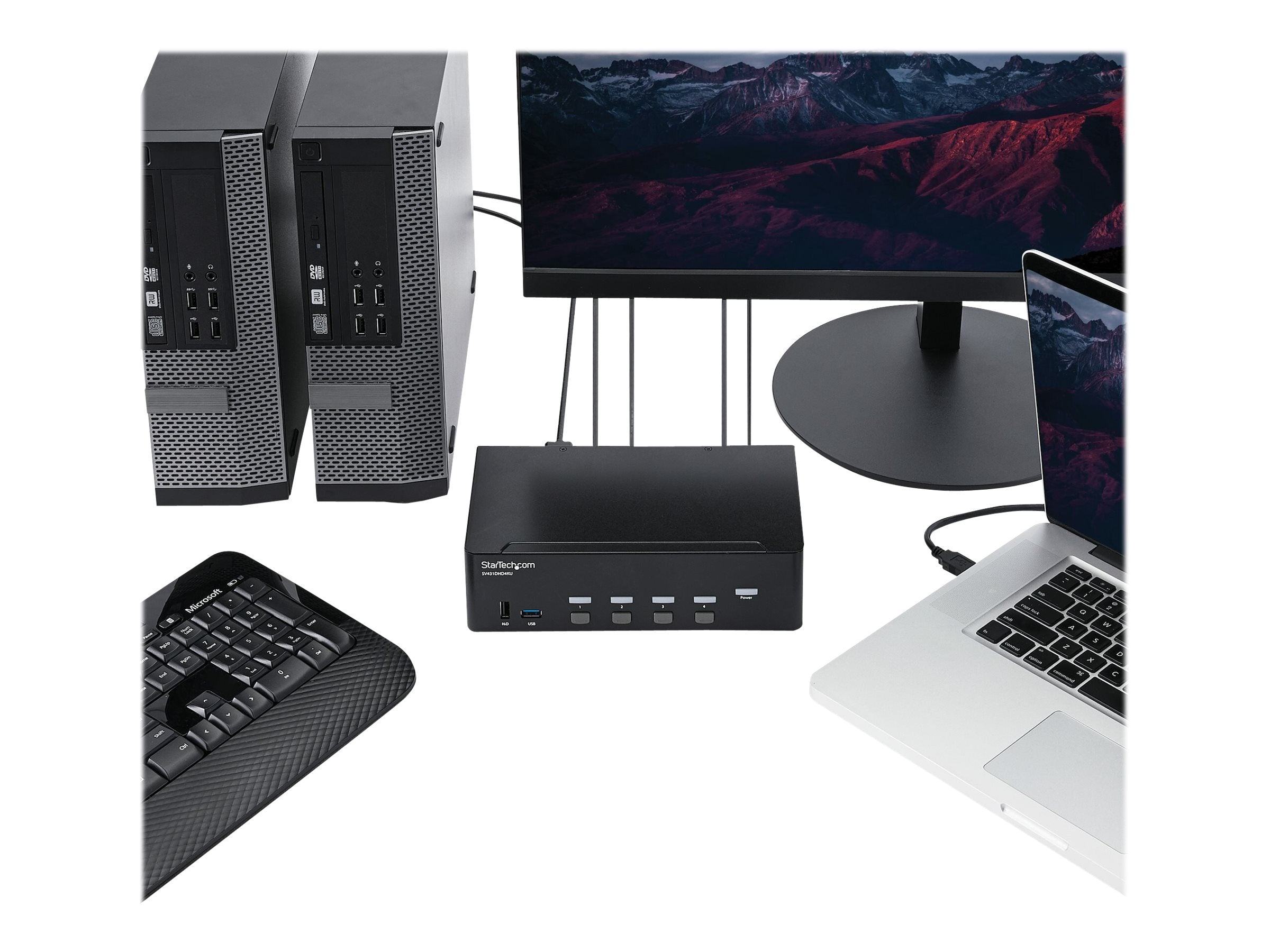 STARTECH.COM KVM Switch HDMI 4 Port - Vorderansicht