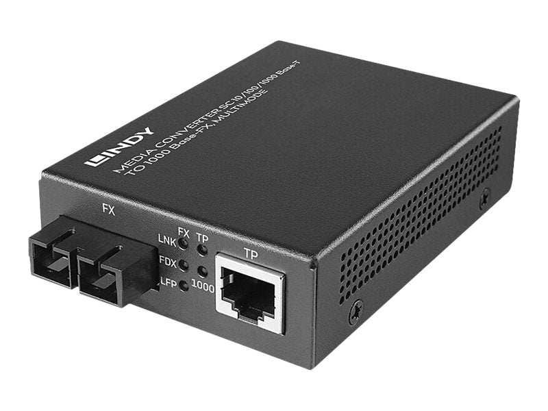 LINDY Media Converter SC 1000 Base-FX, Multimode - Vorderansicht