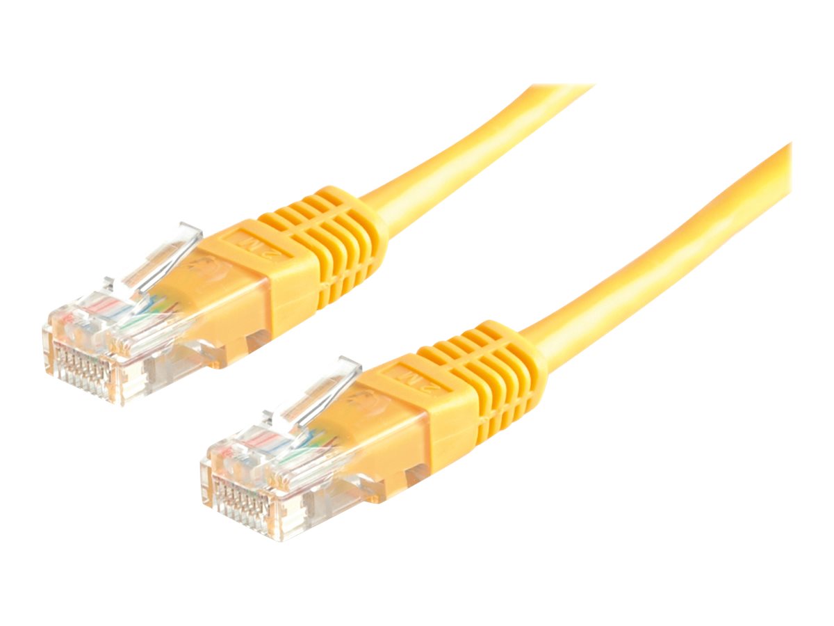 ROLINE Patchkabel Kat.5e Class D UTP gelb 5m - Vorderansicht