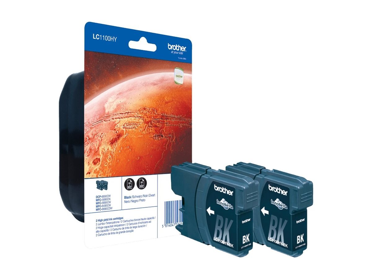 BROTHER Ink Cartridge Blister Pack 2 Black HTE Capacite - Vorderansicht
