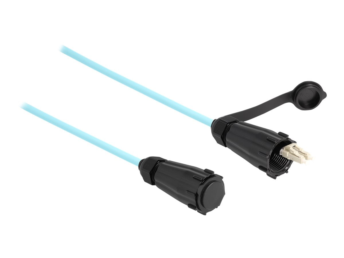 DELOCK LWL Kabel LC Duplex zu LC Duplex 2m Vorderansicht