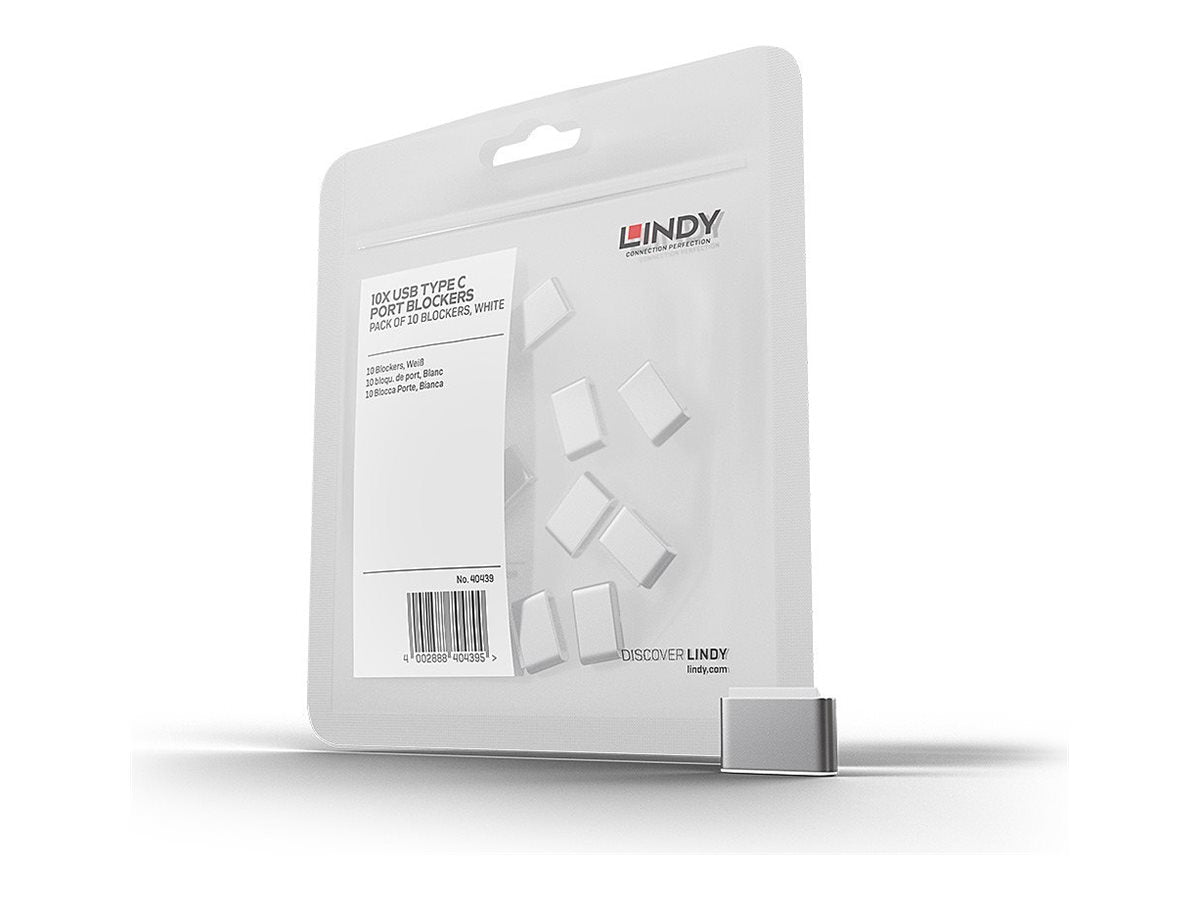 LINDY USB C Port Schloss weiss - Vorderansicht