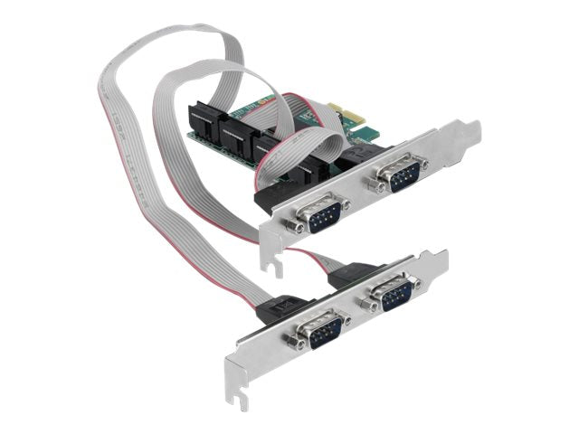 DELOCK PCI Express Karte zu 4 x Seriell RS-232 Vorderansicht