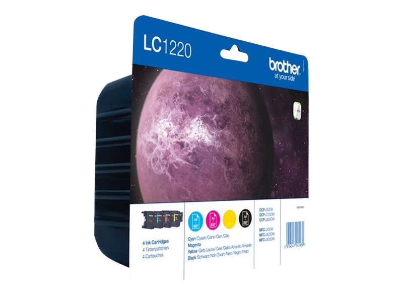 BROTHER LC-1220 Tinte schwarz und dreifarbig Verpackung