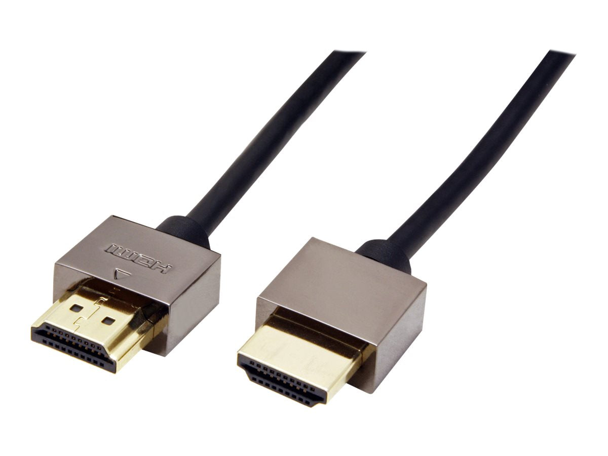 ROLINE Notebook HDMI High Speed Kabel mit Ethernet schwarz 1m - Vorderansicht