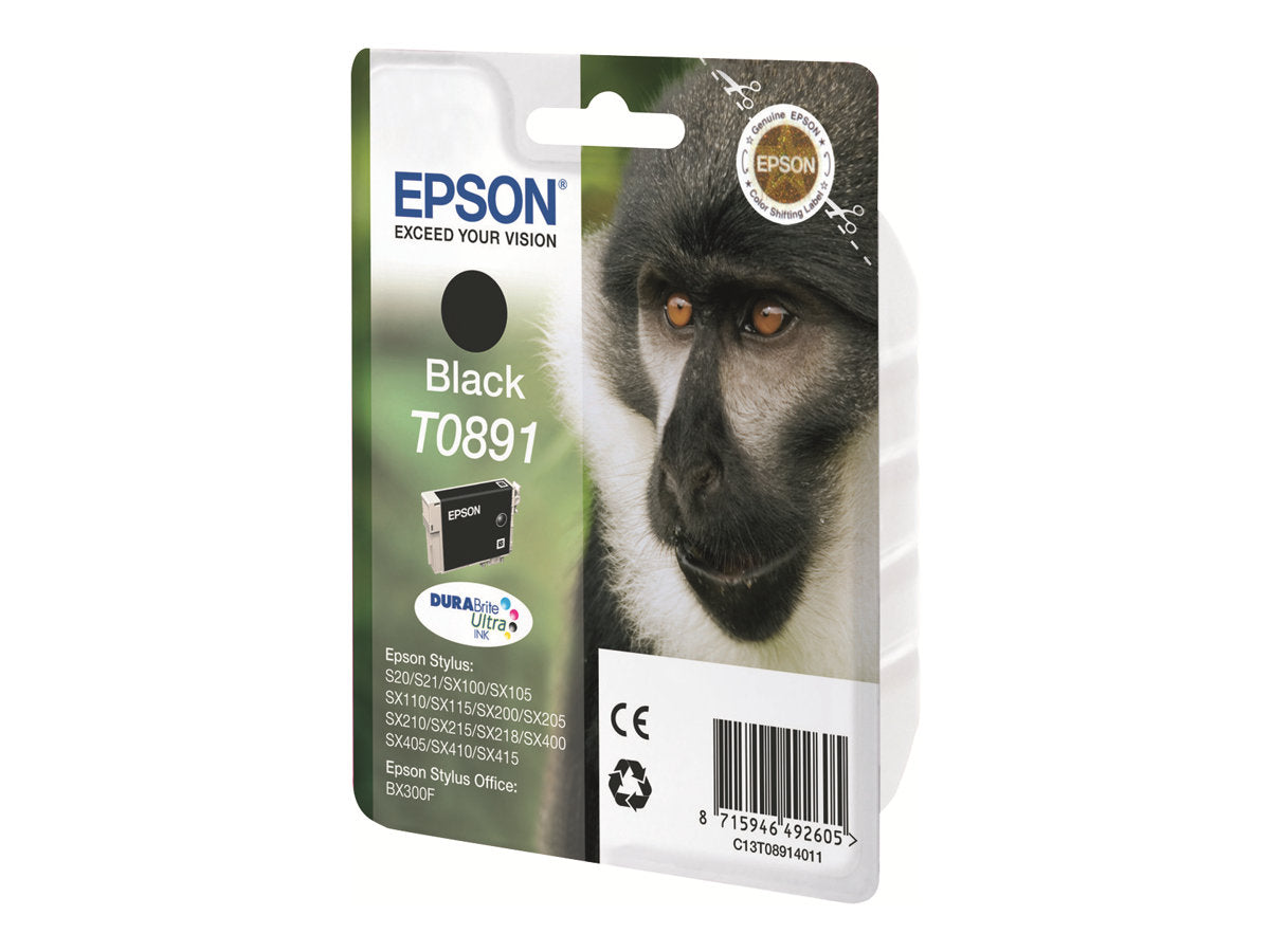 EPSON T0891 Tintenpatrone schwarz Vorderansicht