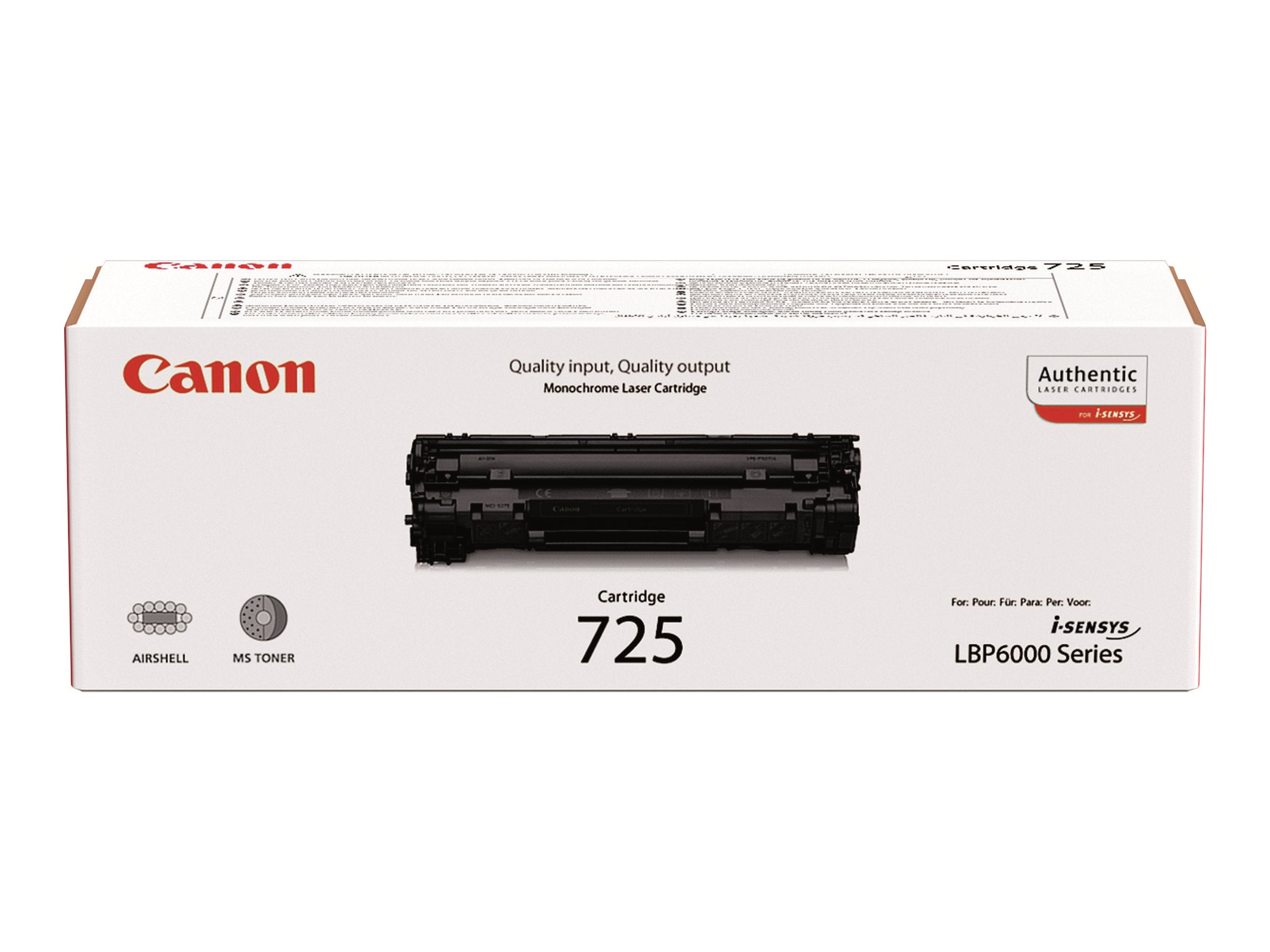 CANON CRG-725 Toner schwarz Vorderansicht